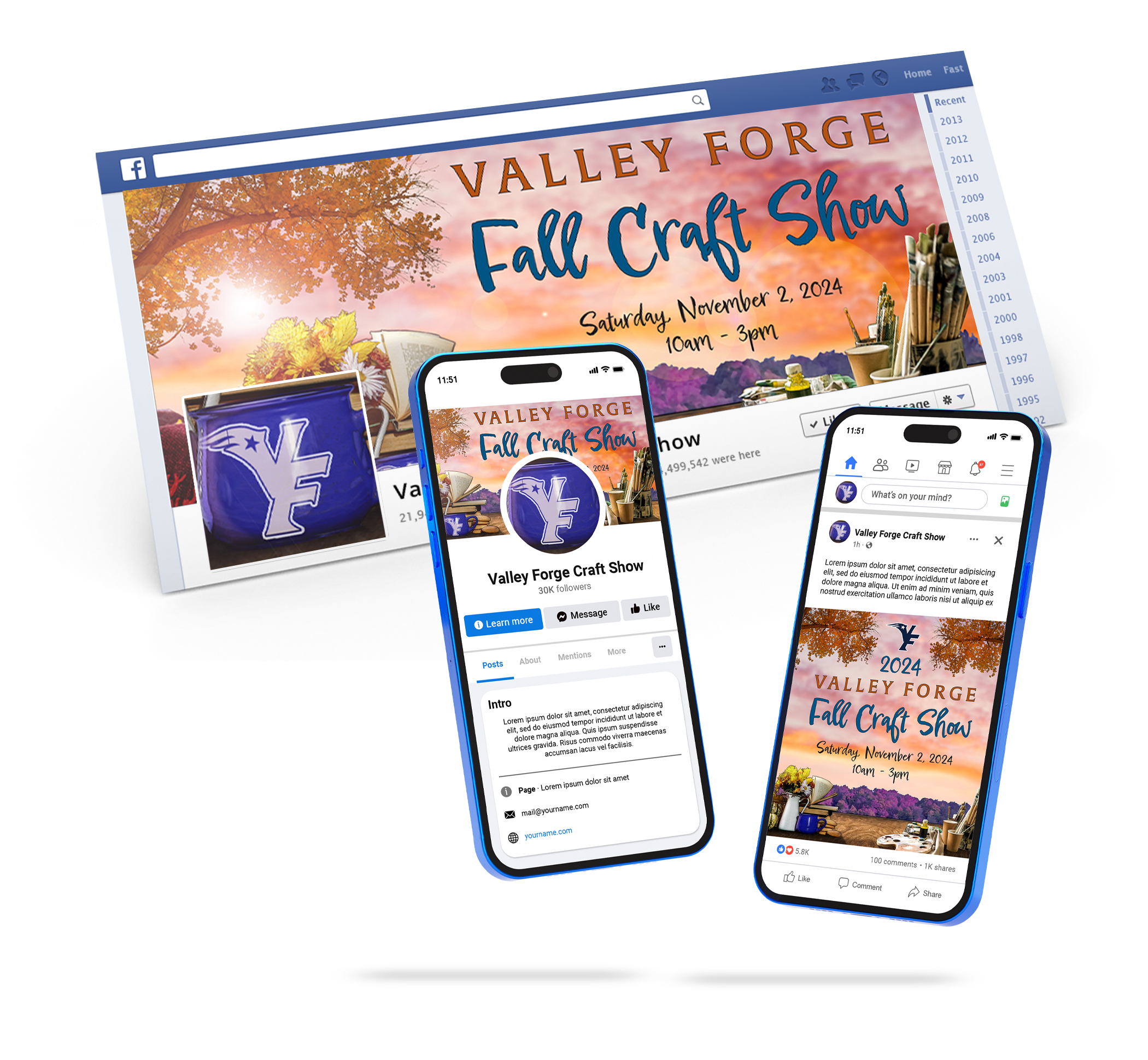 VF Craft Show Social Media Mockup