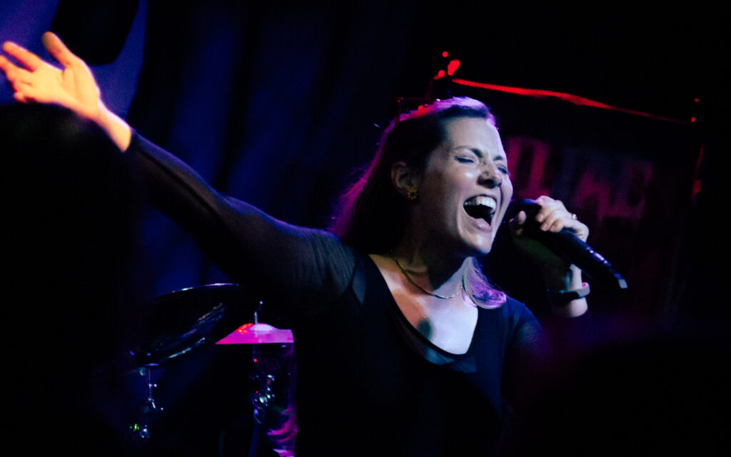 concert photography of Nightdrive singer at Winchester in Lakewood