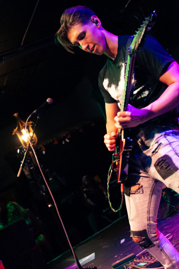 concert photography of metal band Liliac guitarist at Winchester in Lakewood