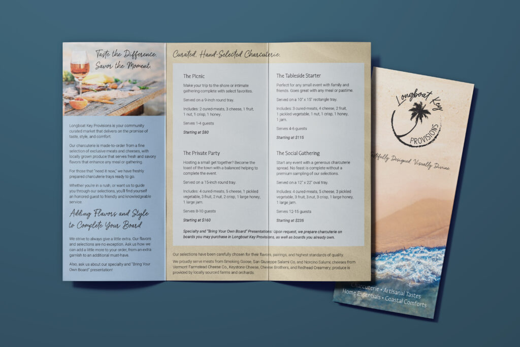 Springsteel Media printed brochure for Longboat Key Provisions