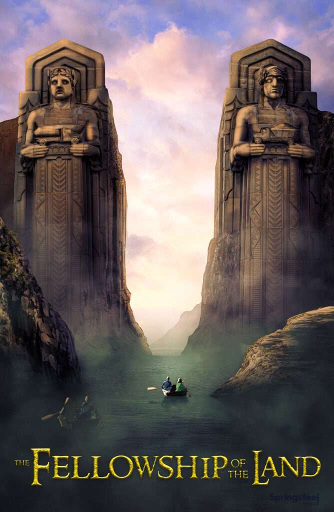 Bob Hope bridge in Cleveland looking like Lord of the Rings